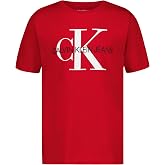 Calvin Klein Boys Short Sleeve Logo Crew Neck T-Shirt, Soft, Comfortable, Relaxed Fit