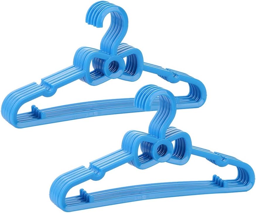 OUNONA 10PC Cute Bow Children's Hangers Solid Plastic