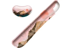 LIZPARE Keyboard Wrist Rest Mouse Wrist Support Set, Memory Foam Wrist Rest Pad for Computer Laptop Keyboard Mouse, Ergonomic Wrist Cushion Support for Typing Pain Relief, Gaming Home Office, Sunrise