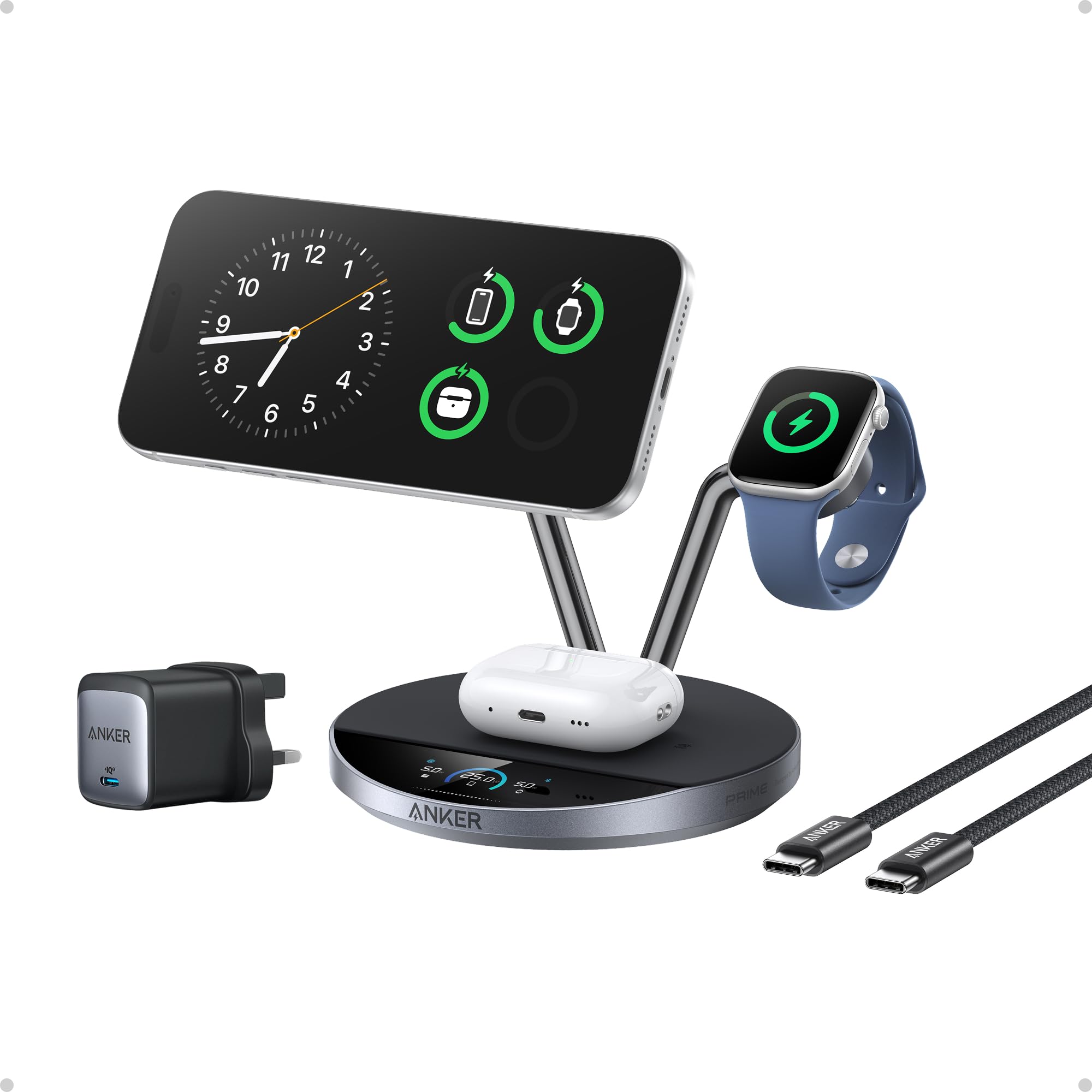 Anker Prime Qi2 3-in-1 Wireless Charger...
