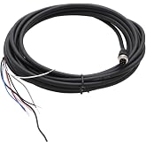 HangTon M8 6-pin Male Power Input Output Data Cable for Basler Camera ace 2 V, Boost R, Racer 2 S, Vision System Sensor Industrial Automation Control, A Coding, Shielded, 10m