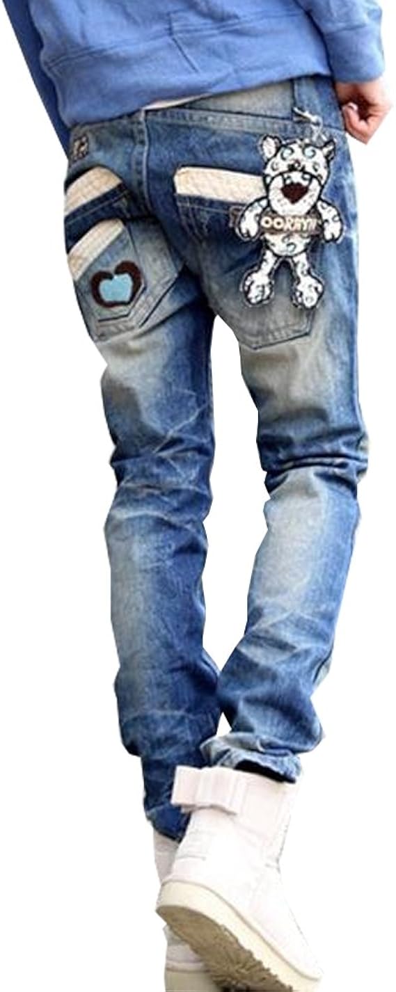 Amazon ジーンズ 専門店 クラシカルエルフ Classical Elf ロリータジーンズ Lolita 1425 豹柄 アニマル キーホルダー ストレート ジーパン ジーンズ デニム メンズ レディース 男女兼用 大きい サイズ Xl 服 ファッション小物 通販