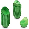 Mombake Green Mini Cupcake Liners Natural Greaseproof Paper Muffin Baking Cups, 500-Count