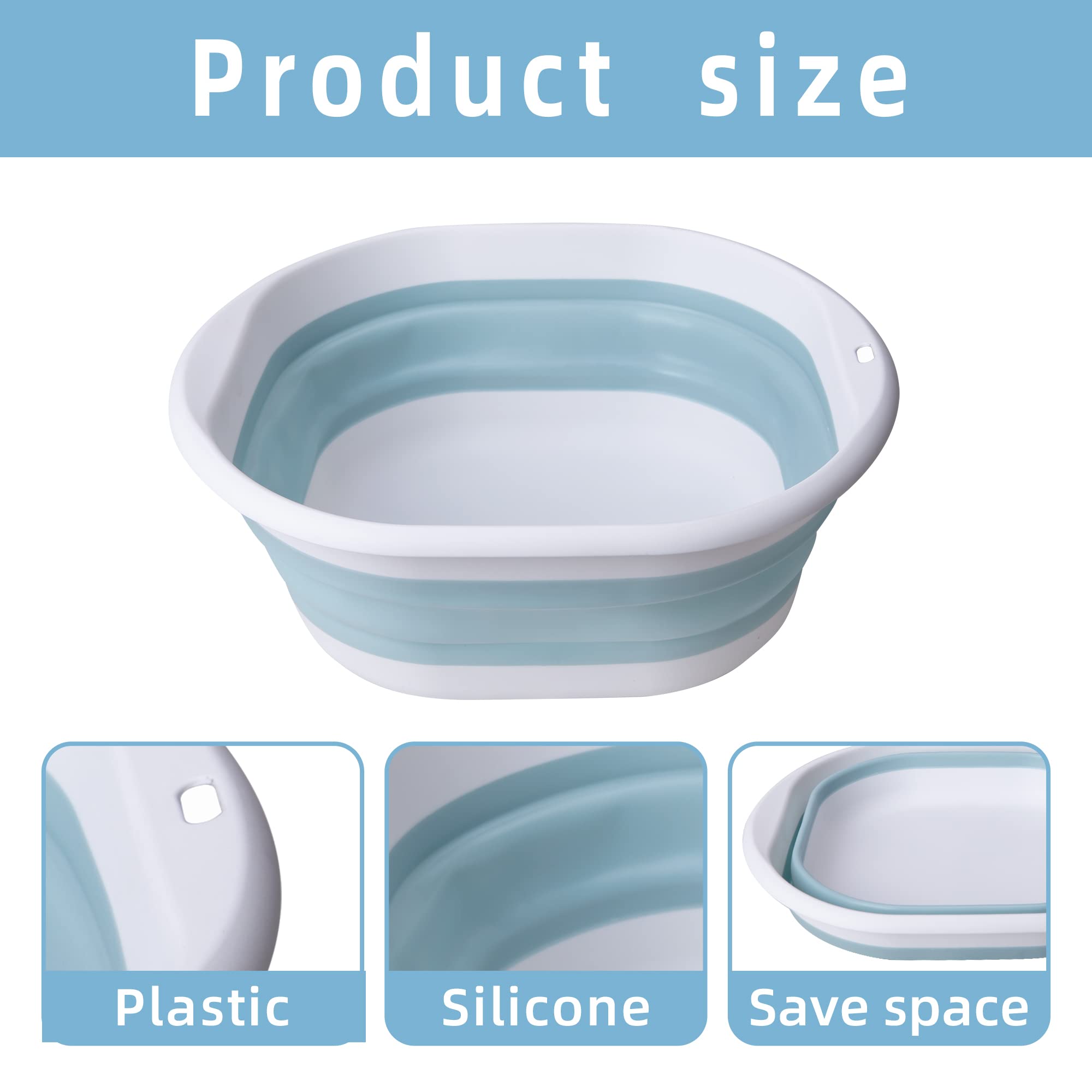 Tlswshsy Portable Pool Foot Bath,Collapsible Pool Foot Wash Basin Tub,Foot Bath Basin for Above Ground Swimming Pools Accessories