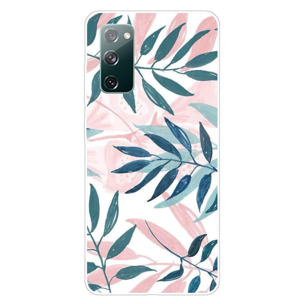 BYDEAS Case for Samsung S21 Ultra/S30 Ultra Case for Flowers Silicone Clear for Samsung Galaxy S21 Ultra/S30 Ultra 5G Case Cute Cover Protective Cases Shockproof (leaf)