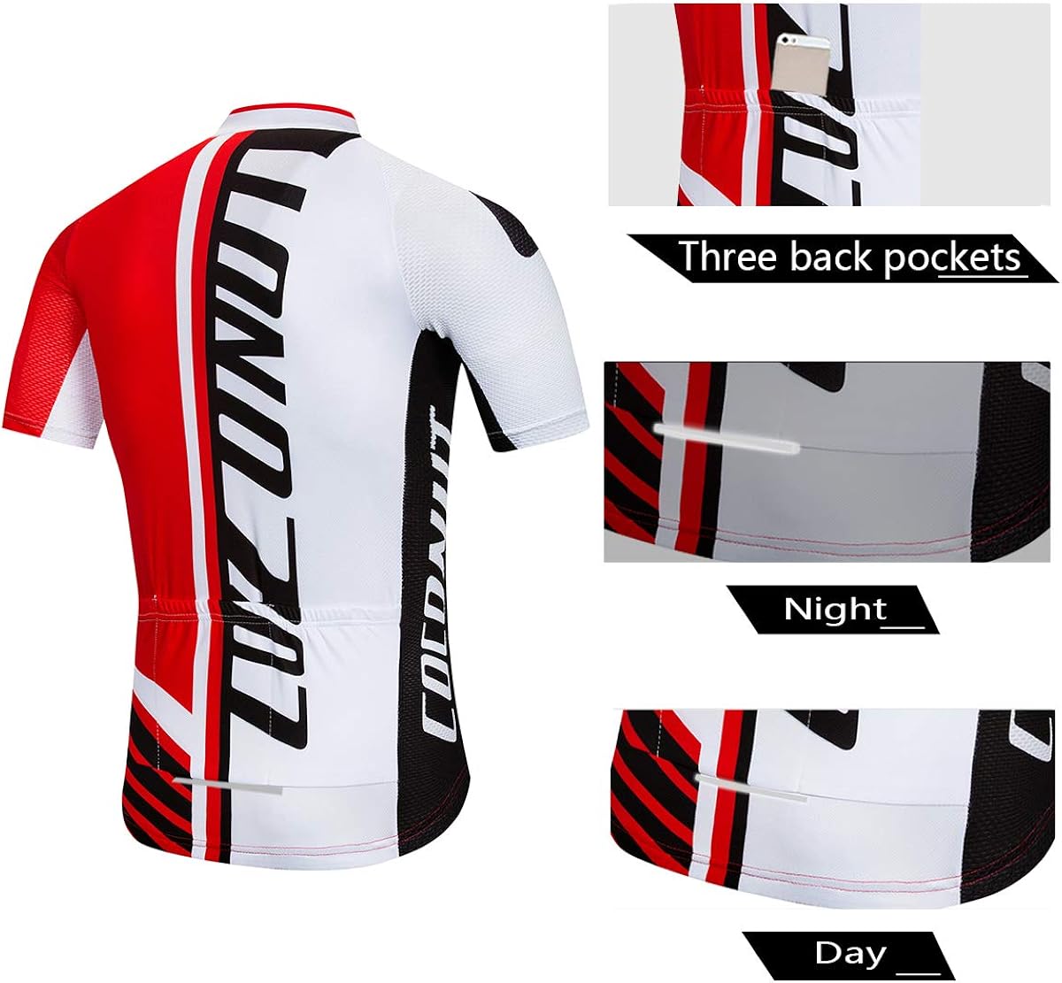 Men's Cycling Jersey Set Biking Road Bike Jersey Bib Shorts with 4D Padded Cycling Clothing Set for Men: Clothing