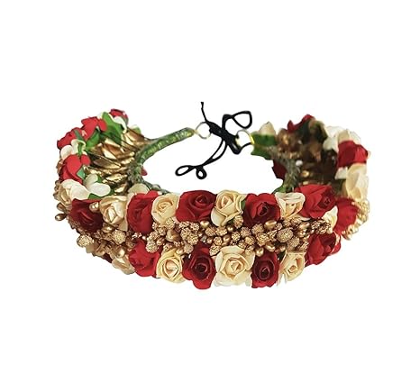 Buy Fully Bridal Hair Bun Gajra Red 40 Grams Pack Of 1 Online