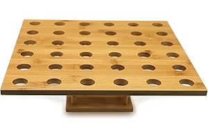 GERE Bamboo Food Cone Stand, Sushi Hand Roll Display Stand, Holds up to 36 Cones, Ice Cream Cone Holder, for Restaurants, Catered Events, and Buffets