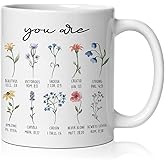BEHIFL Christian Floral Mug, You Are Inspirational Bible Verse Coffee Cup Ceramic, Christian Gifts for Women Faith, Religious Scripture Ceramic Coffee Tea Mug 11 oz