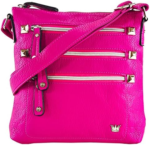 Purse King Queen Cross Body Bag (Hot Pink)