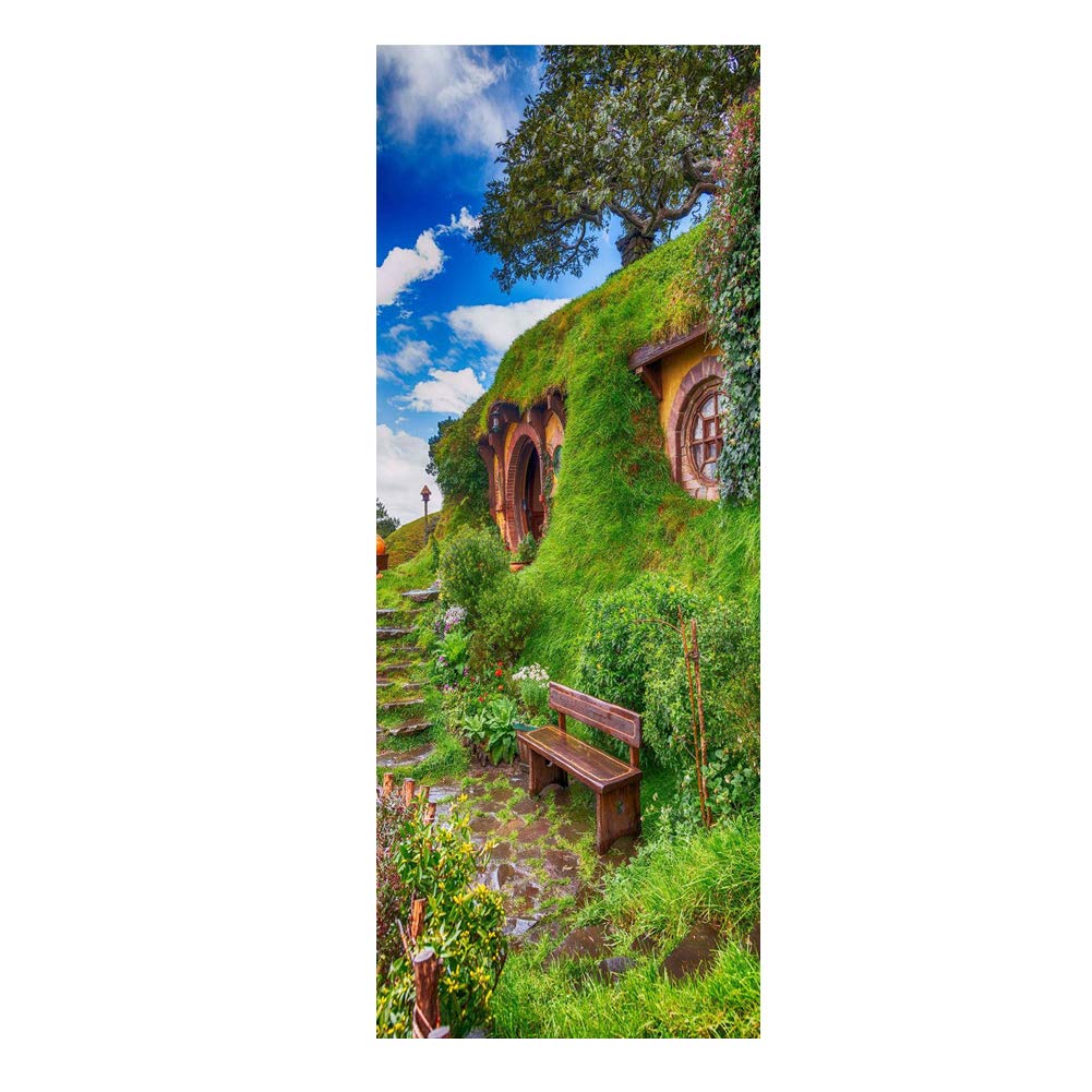 HHJJ Paisaje Puerta 3D Etiqueta de la Pared Mural Impermeable ...