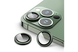 JETech Camera Lens Protector for iPhone 13 Pro 6.1-Inch and iPhone 13 Pro Max 6.7-Inch, 9H Tempered Glass Metal Individual Ri