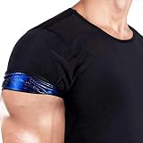 SKYWPOJU Men Sauna Heat Trapping T Shirt Waist Shaper Short Sleeve Top view 4