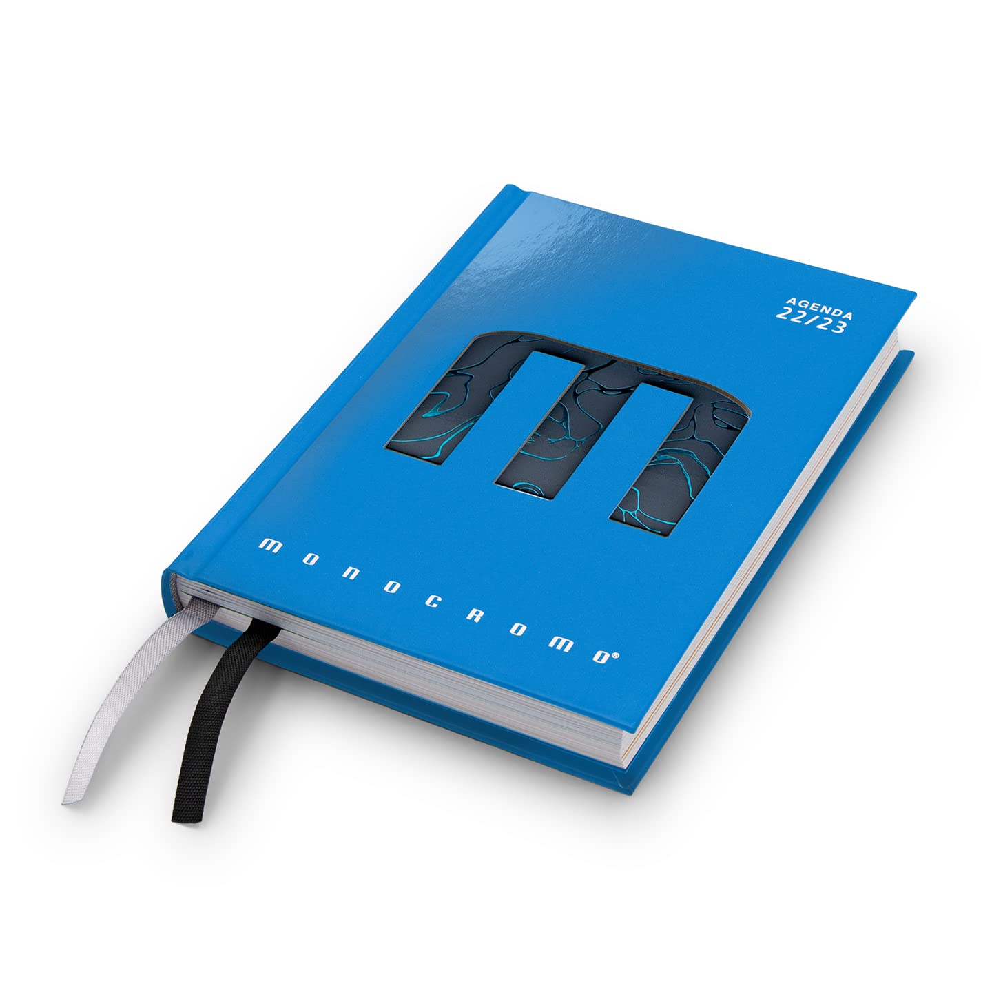 Diary Agenda Monochrome Mood 2022/2023 Light Blue Fluo