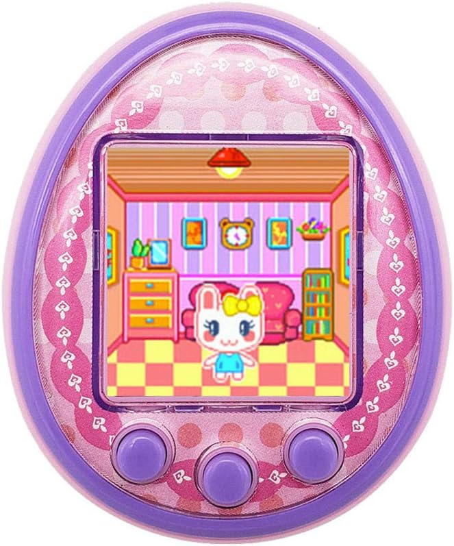 HowLoo Virtual Electronic Pet Handheld Digital Pet Game Machine Kids HD Color Screen Kid Gift (Pink)
