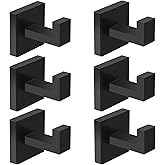 IBosins 6-Pack Bathroom Towel Hooks Hand Towel Holder Heavy Duty Stainless Steel Towel Hanger Robe Hat Coat Hooks for Wall of
