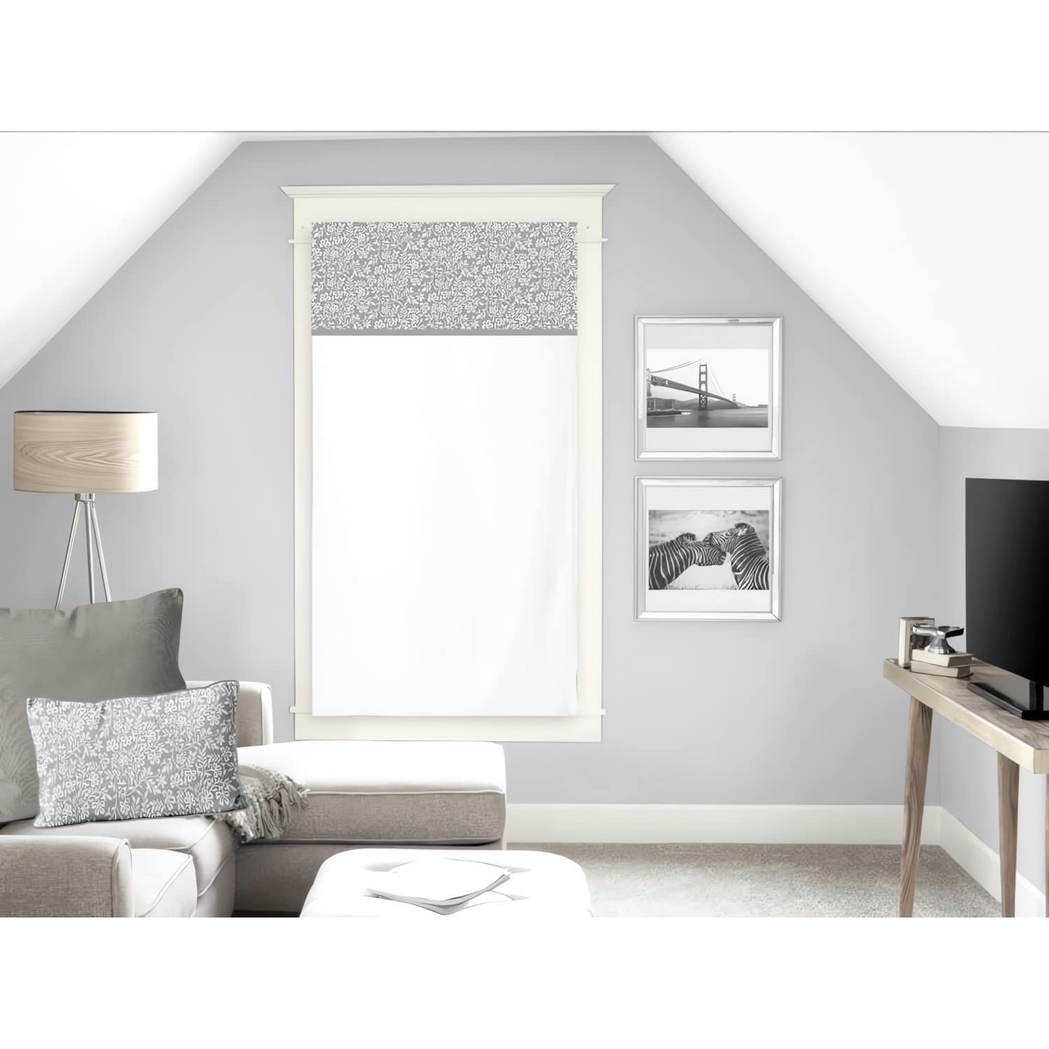 Soleil d'ocre Half Curtain 60 x 120 cm Grey