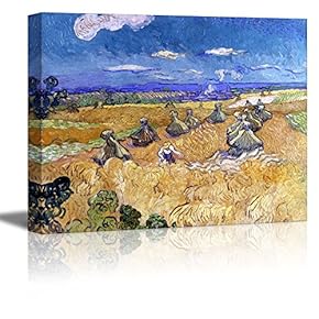 Wheat Fields with Reaper Auvers by Vincent Van...