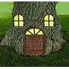 ALLADINBOX Miniature Fairy Gnome Home Window and Door with Welcome Sign for Trees Decoration, Glow in Dark Fairies…