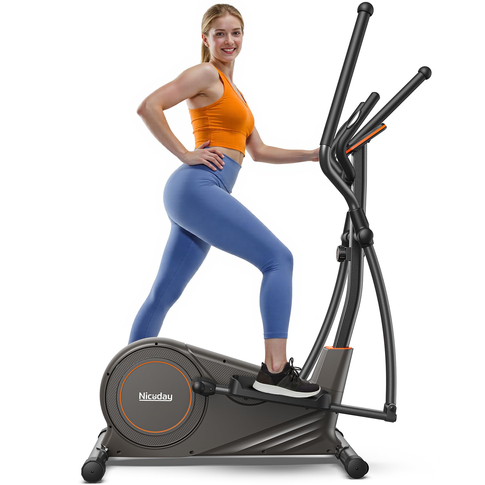 Photo 1 of **MISSING PARTS**Niceday Elliptical Machine, Elliptical Trainer for Home with Hyper-Quiet Magnetic Driving System, 16 Resistance Levels, 15.5IN Stride, 400LBS Weight Capacity