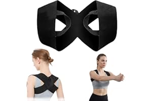 Posture Corrector for Men and Women, Adjustable Back Support Belt for Upper Back Pain Relief, Breathable Shoulder Brace for N