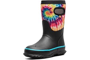 BOGS Grasp Kids Waterproof Rain Boots – Insulated for Winter, Snow & Mud with Easy Pull-On Handles for Toddlers, Boys & Girls, All-Weather Protection