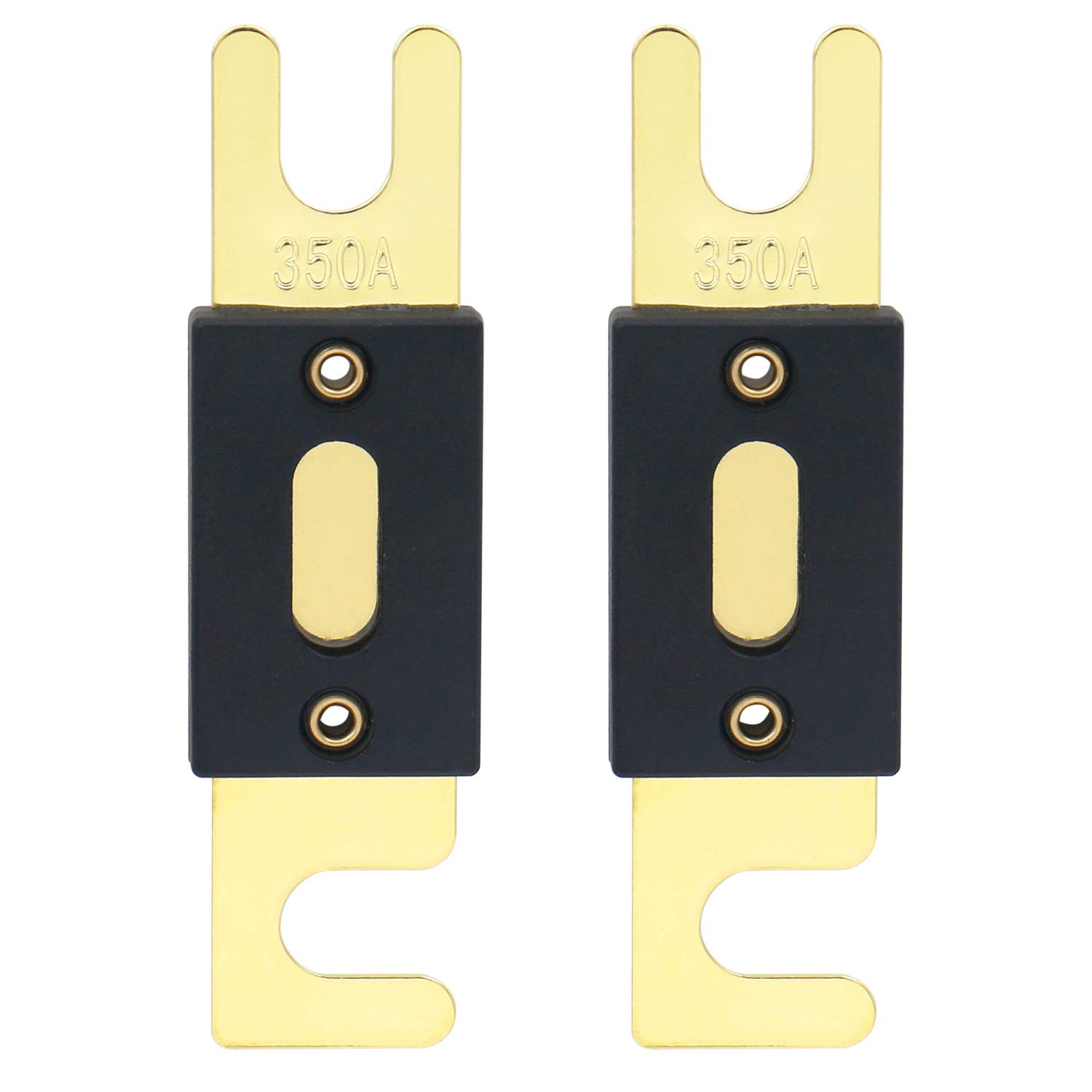 Heschen ANL Fuse ANL-350 350 Amp for Car Vehicles Audio System Sheet Gold Tone & Black 2 Pack