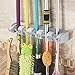 OuTera Broom and Mop Holder Organizer Wall Mounted 5 Position with 6 hooks Tool Storage Rack Utility Holder Home Organization Storage Solutions Kitchen Tool Organizer for Closet[1 Yera Warranty]