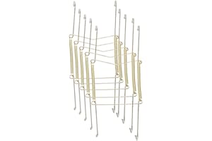 Xinlink Lot5 6-Inch Small Invisible Plate Wire Hanger Wall Holders with Protective Rubber Cover for 5" to 7" Decorative Tray