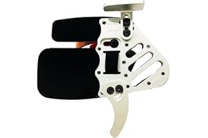 DEERACE Archery Finger Tab Genuine Leather with Aluminum Plate Adjustable Finger Guard, Protective Gear for Recurve Bow