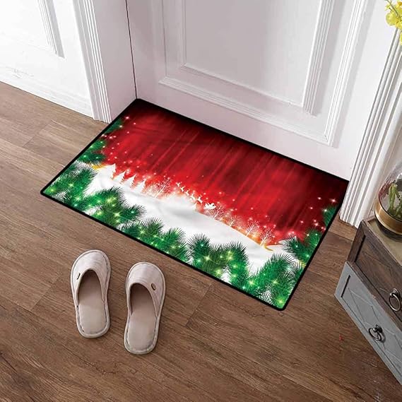 Custom&blanket Door Mat Inside Christmas Large Front Door