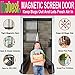 Hoobest Magnetic Screen Door with Heavy Duty Mesh Curtain and Full Frame Velcro Fits Door Size Up to 36”x82” Max.
