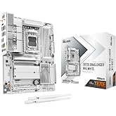 ASRock X870E Challenger WiFi White, AMD AM5 Ryzen 9000-7000, DDR5 8200+ (OC), PCIe 5.0, Dual USB4, Wi-Fi 7, 5G LAN, 20+2+1 Phase 110A SPS