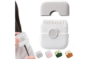 DAZANJA 2 in 1 Split Ends & Bangs Trimmer - Dual-Side, Multifunctional Mini Manual Hair Trimmer - Blade Replaceable & Adjustable (Gray)