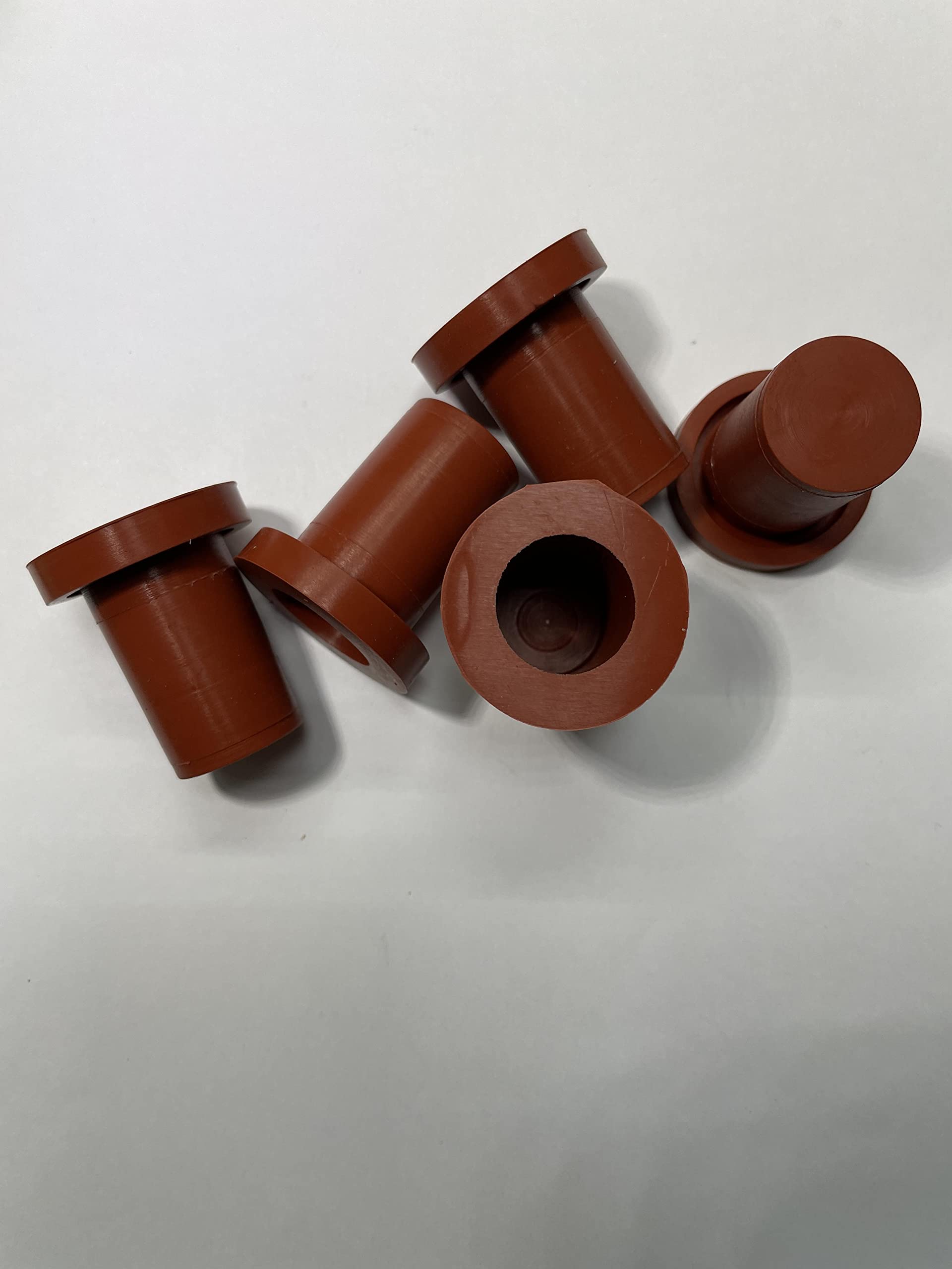 dexierp Protection Force Flanged Tapered insert Cap and Plug For 20.5-21.5mm 13/16"- 27/32" ID Hole Of Tube Bottle Openning (Pack of 5) Reusable Rubber