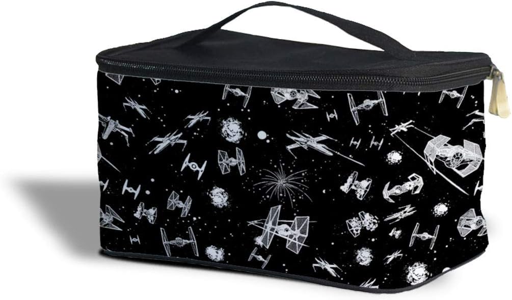 Rainbow Rules Space Ship Battle Star Wars Inspired Cosmetics Storage Case - One Size Cosmetics Storage Case - Makeup Zipped Travel Bag