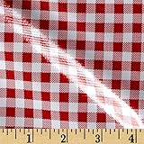 Oilcloth Gingham Red Fabric By The Yard