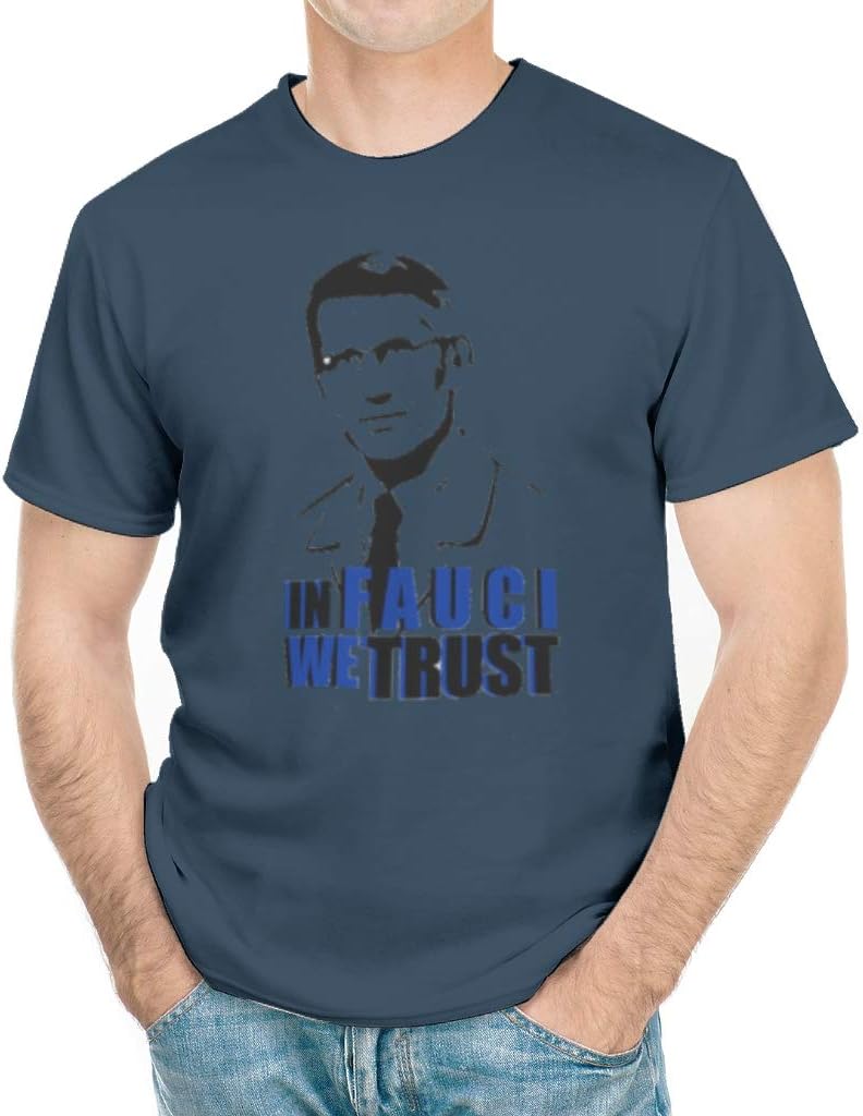 Dreaminos Dr Fauci in Fauci We Trust T-Shirt Short Sleeve Crew Neck Printing Tee Shirts