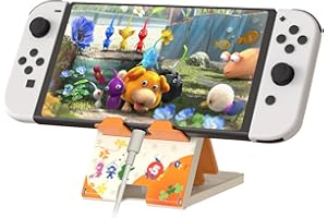 VGBUS Switch Stand for Nintendo Switch,Switch OLED, Switch Lite,Adjustable Cute Playstand,Compact & Portable Foldable Switch Holder Accessories (Pikmin)