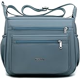 YANAIER Women Shoulder Handbag Crossbody Bag Nylon Waterproof Roomy Multiple Pockets Bag Tote Top Handle Satchel