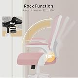 nasapaluro Ergonomic Desk Chair Pink with Flip-Up Armrests Mesh Back Lumbar view 7