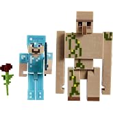 Mattel Minecraft Toys, 3.25-inch Action Figure 2-Packs, 2 Figures and 2 Accessories, Collectible for Kids