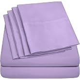 King Size Bed Sheets - 6 Piece 1500 Supreme Collection Fine Brushed Microfiber Deep Pocket King Sheet Set Bedding - 2 Extra Pillow Cases, Great Value, King, Lavender