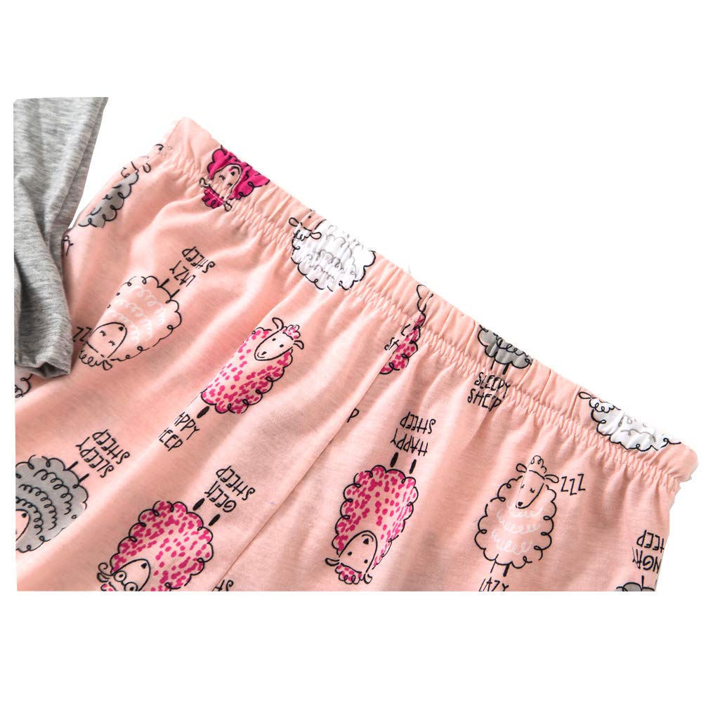 ENJOYNIGHT Women\'s Short Sexy Pajama Set Sweetness Racerback Tank and Shorts Sleepwear PJs Set (Sleepy Sheep, XXL (24-26))