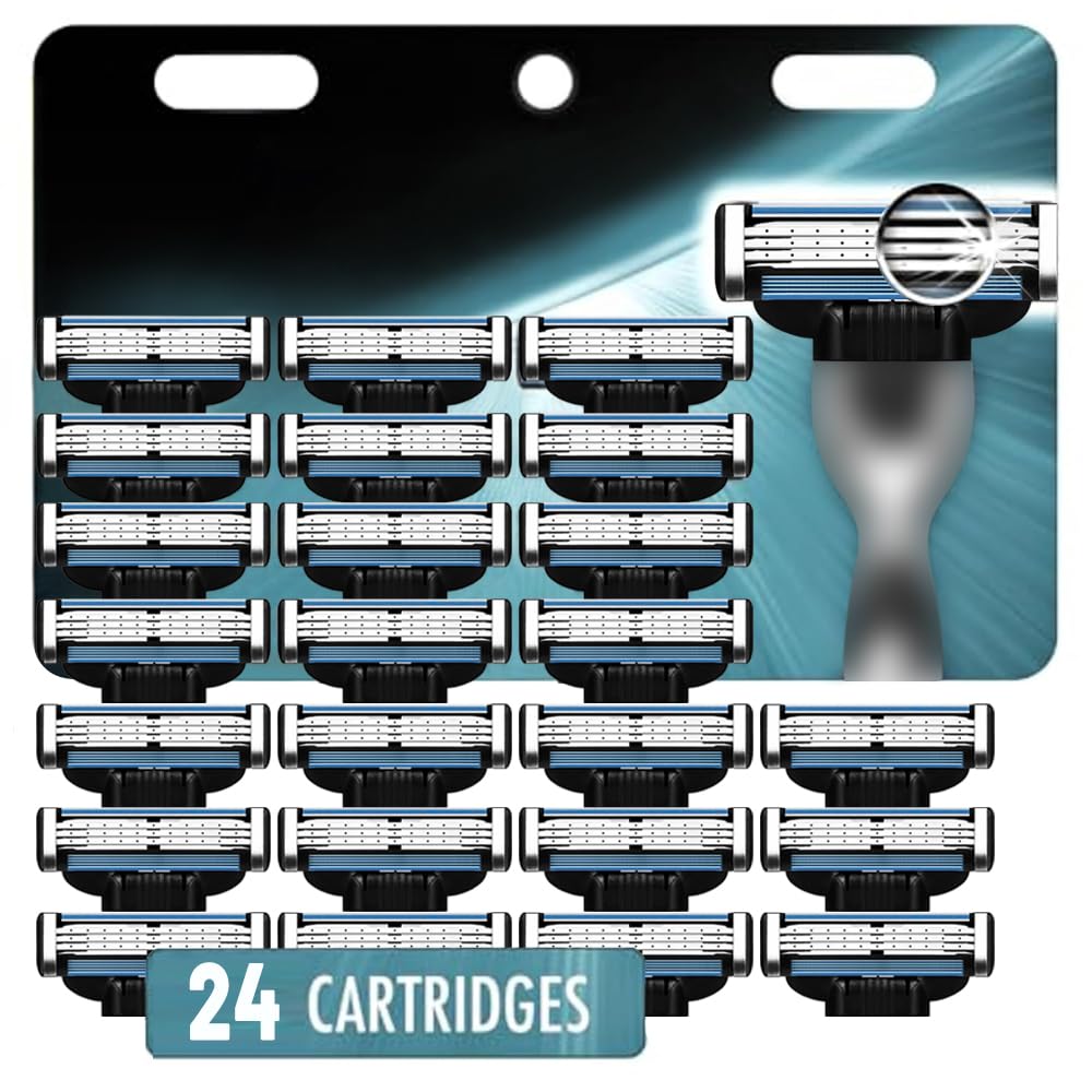 Photo 1 of * missing a few*
Mach 3 Razor Refills for Men,Razor Blade Refills for Men - 24PCS Compatible with mach 3 razor blades refills with Mach3 Razors, Dual Lubrication Blades for Extra Close & Comfortable Shave