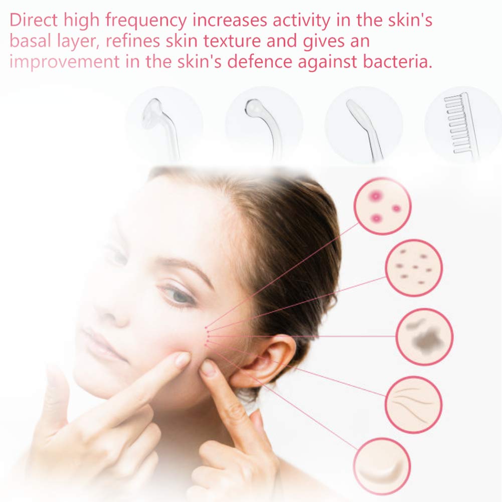 High Frequency Facial Machine,7 in 1 Portable Handheld High Frequency Facial Wand for Skin Tightening Wrinkles Remover Hair Loss Body Beauty Care: Beauty