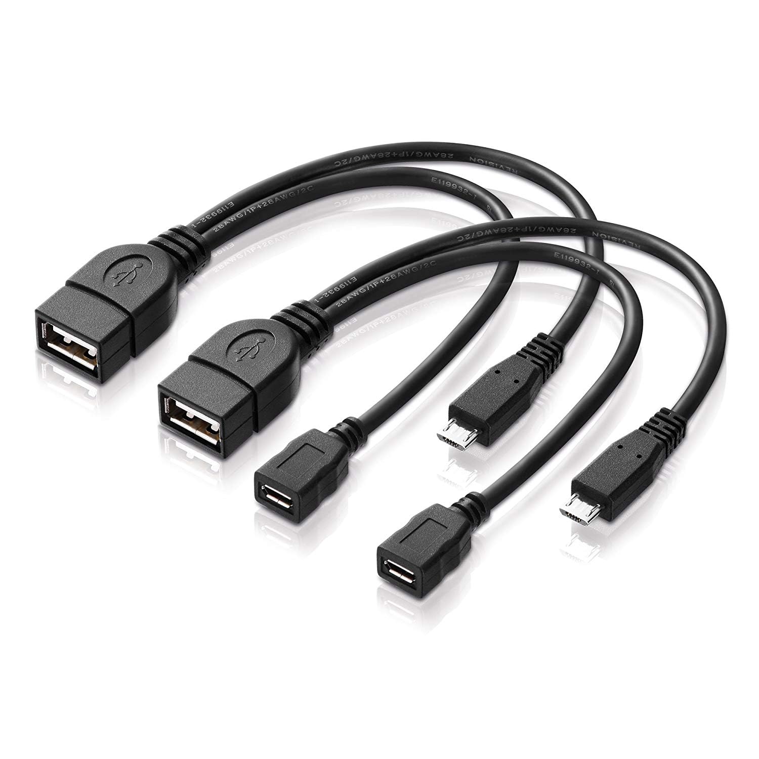 conecto adapter cable Black 2er Set