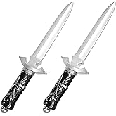 Pterosauria 2pcs PU Foam Fake Dagger Weapons, Cosplay Sword Props for Play Fighting Costume Accessory Party