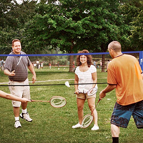 image for amzdeal Badminton Net 17ft Kids Volleyball Net Adjustable Portable Net