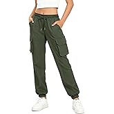 NUMYEAN Girls Cargo Pants Waterproof Joggers Hiking Pants for Girls Teen Clothes Size 7-14 Years